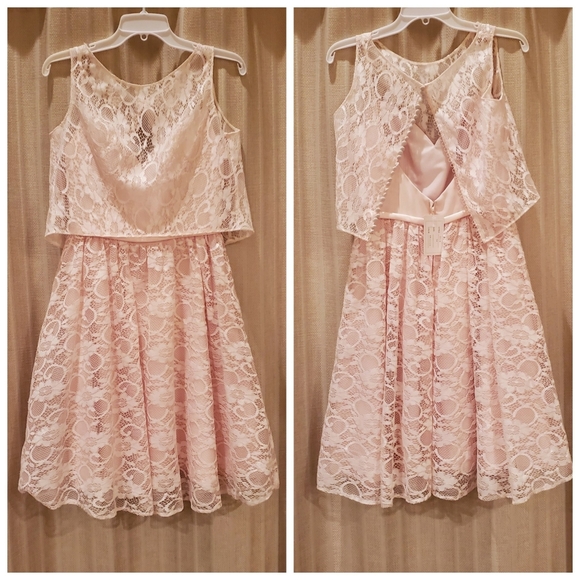 light pink knee length dress